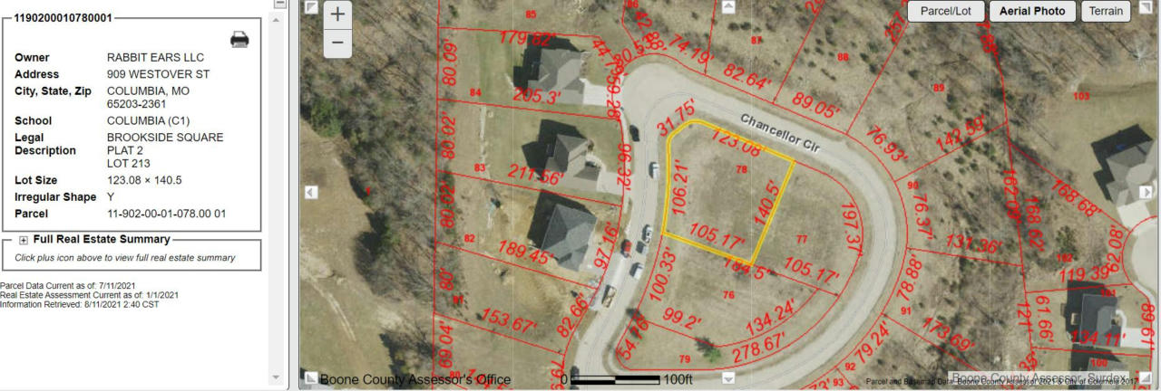 LOT 213 CHANCELLOR CIR, COLUMBIA, MO 65202, photo 1 of 2